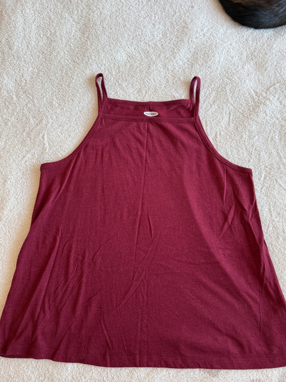 Old Navy Wine Red High-Neck Spaghetti Strap Camisole